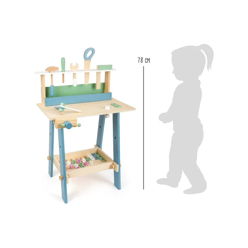 Small Foot Kids’ workbench with tools, 53 x 40 x 74 cm
