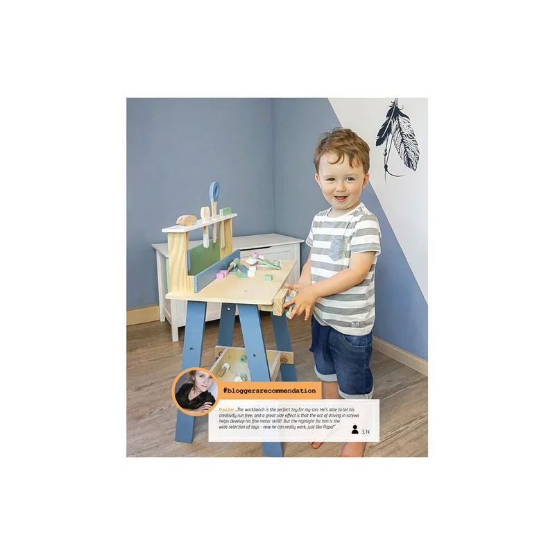 Small Foot Kids’ workbench with tools, 53 x 40 x 74 cm