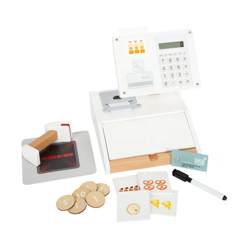 Small Foot Cash Register Fresh, with scanner, wooden, children’s
