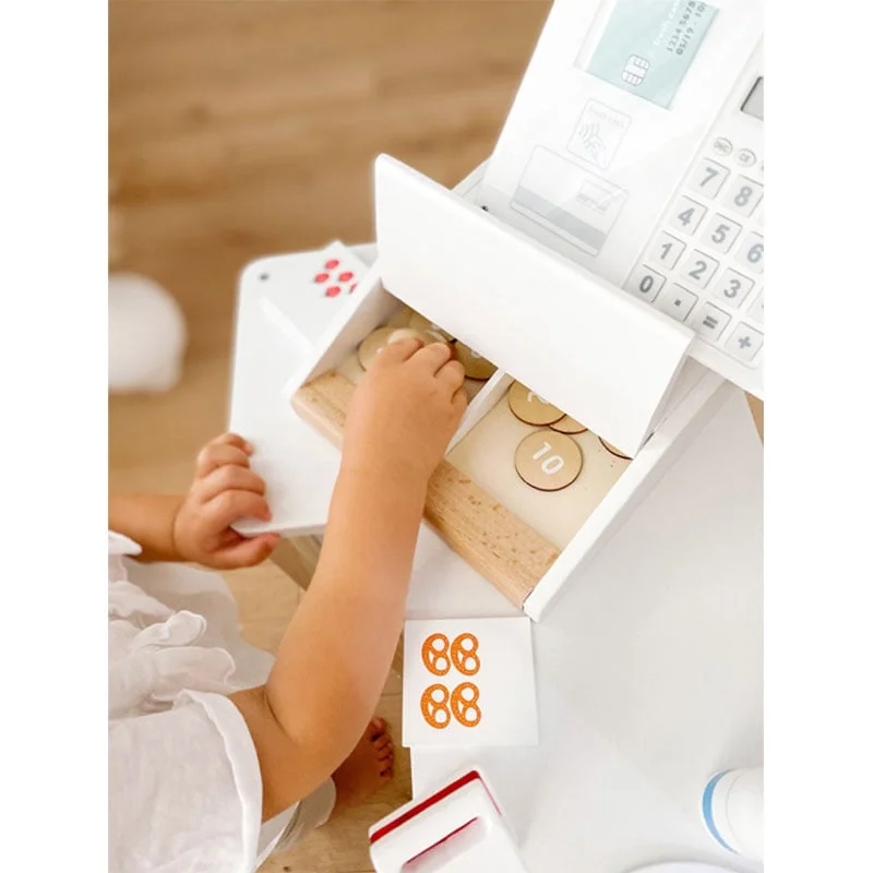 Small Foot Cash Register Fresh, with scanner, wooden, children’s