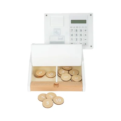 Small Foot Cash Register Fresh, with scanner, wooden, children’s
