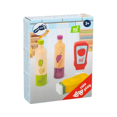 Small Foot Set sauces and oils Fresh, wooden