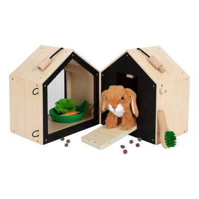 Small Foot Rabbit house, with fence, 28 x 24 x 24 cm