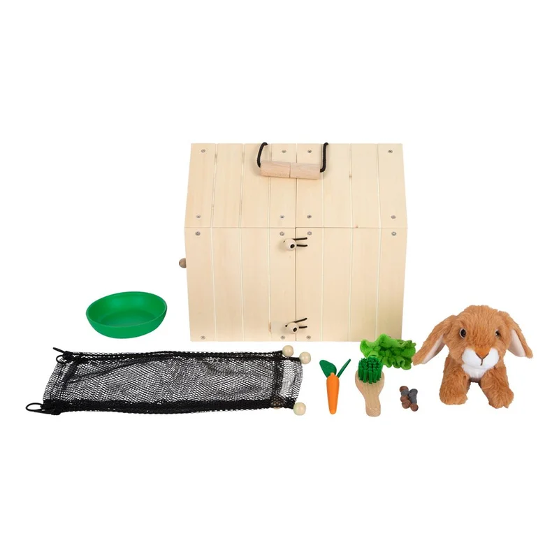 Small Foot Rabbit house, with fence, 28 x 24 x 24 cm