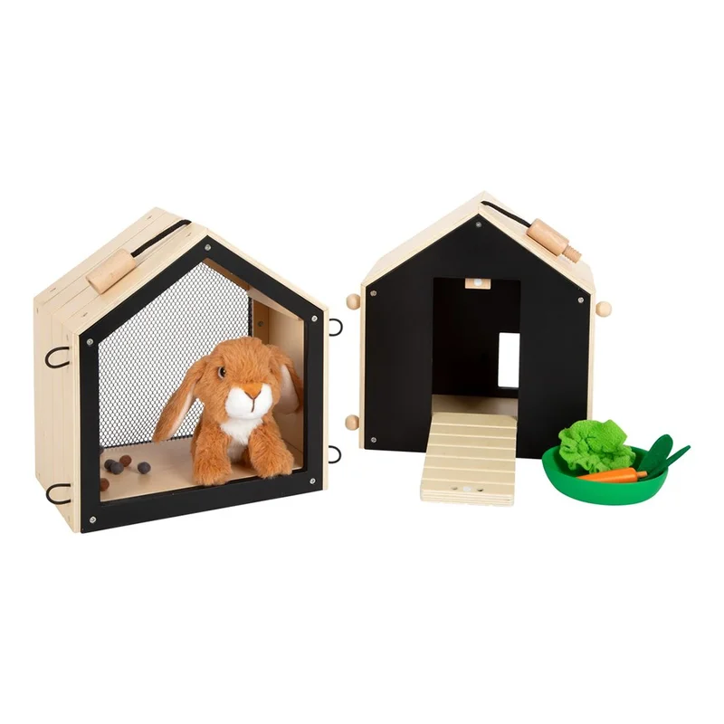 Small Foot Rabbit house, with fence, 28 x 24 x 24 cm