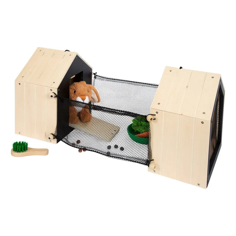 Small Foot Rabbit house, with fence, 28 x 24 x 24 cm