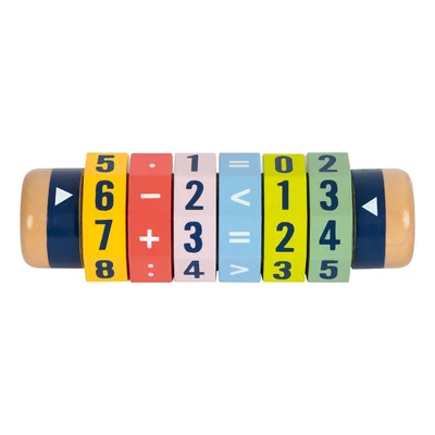 Small Foot Rotating Wooden Calculator