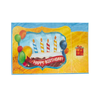 Gespaensterwald 3D card, Happy Birthday cake
