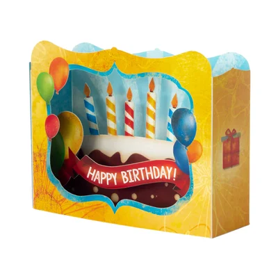 Gespaensterwald 3D card, Happy Birthday cake