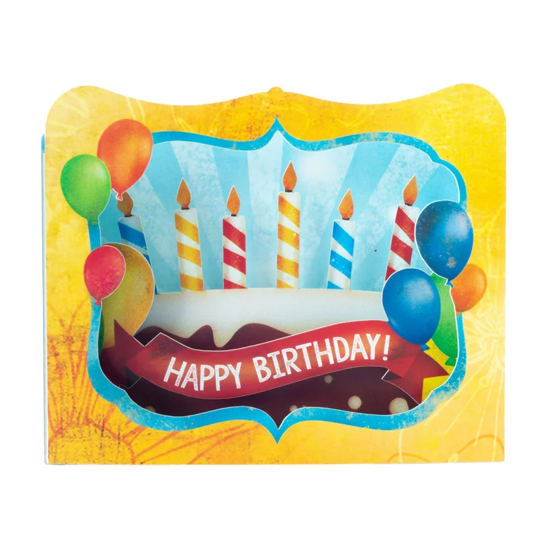 Gespaensterwald 3D card, Happy Birthday cake