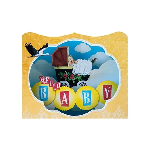 Gespaensterwald 3D Card, Hello Baby
