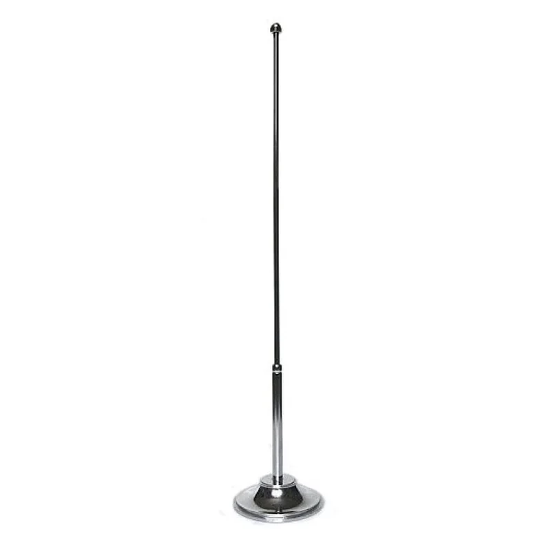 Tabletop chrome flag stand, single