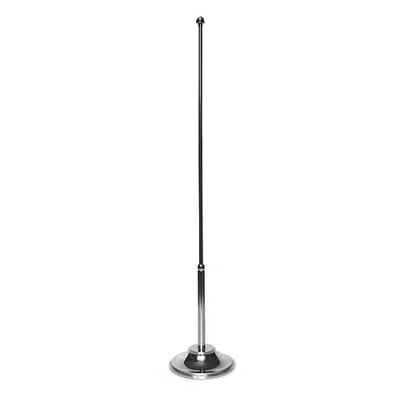 Tabletop chrome flag stand, single