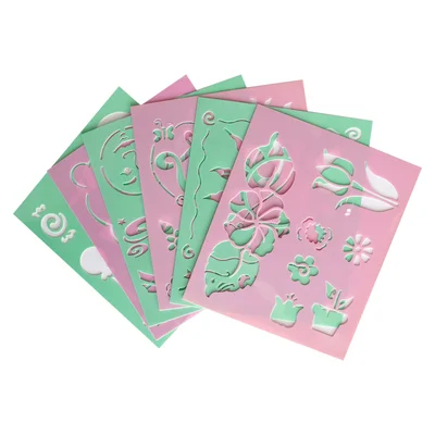 Drawing stencil, 6 motifs