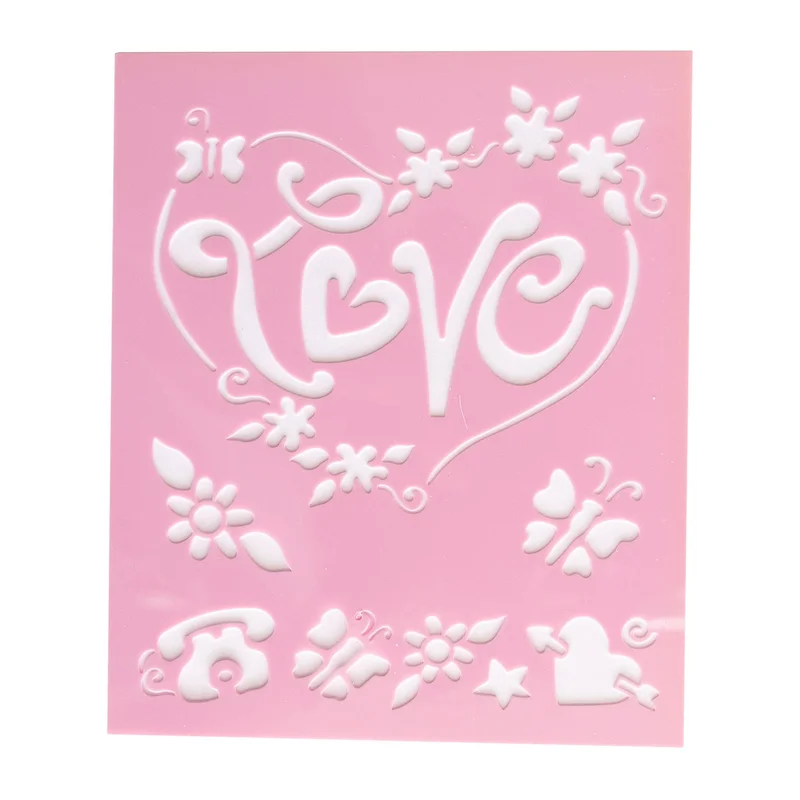 Drawing stencil, 6 motifs