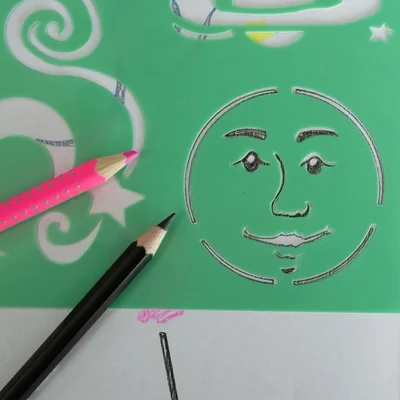 Drawing stencil, 6 motifs