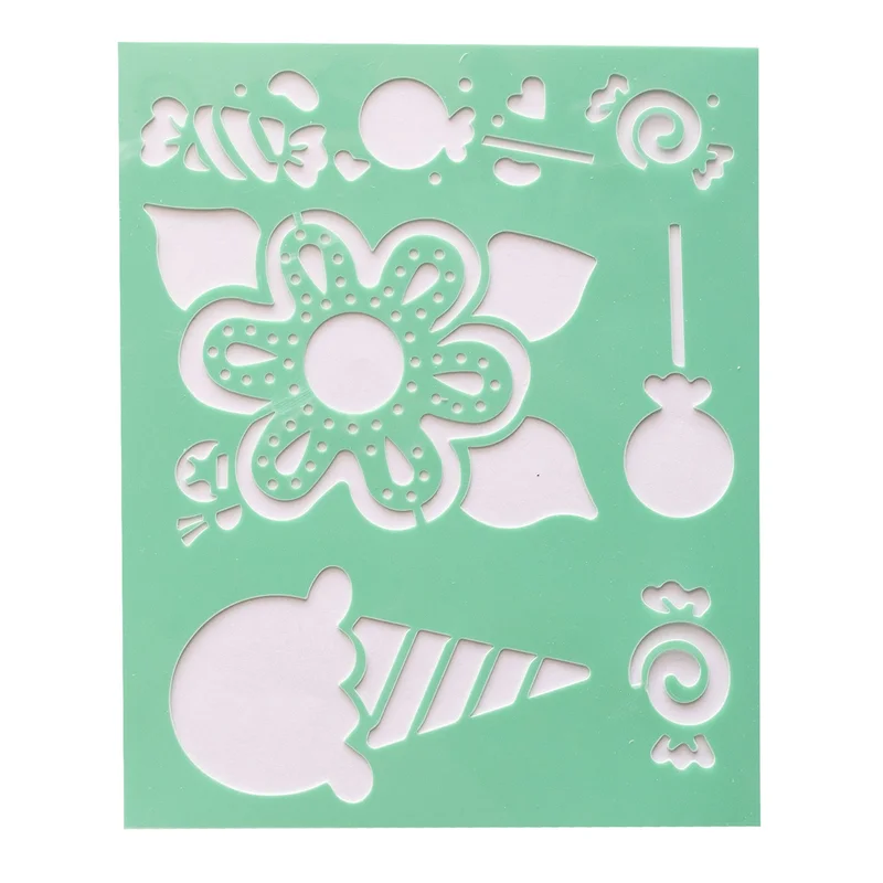 Drawing stencil, 6 motifs