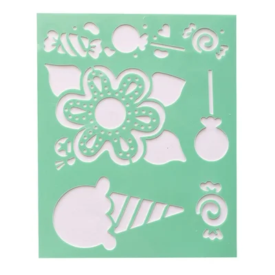Drawing stencil, 6 motifs