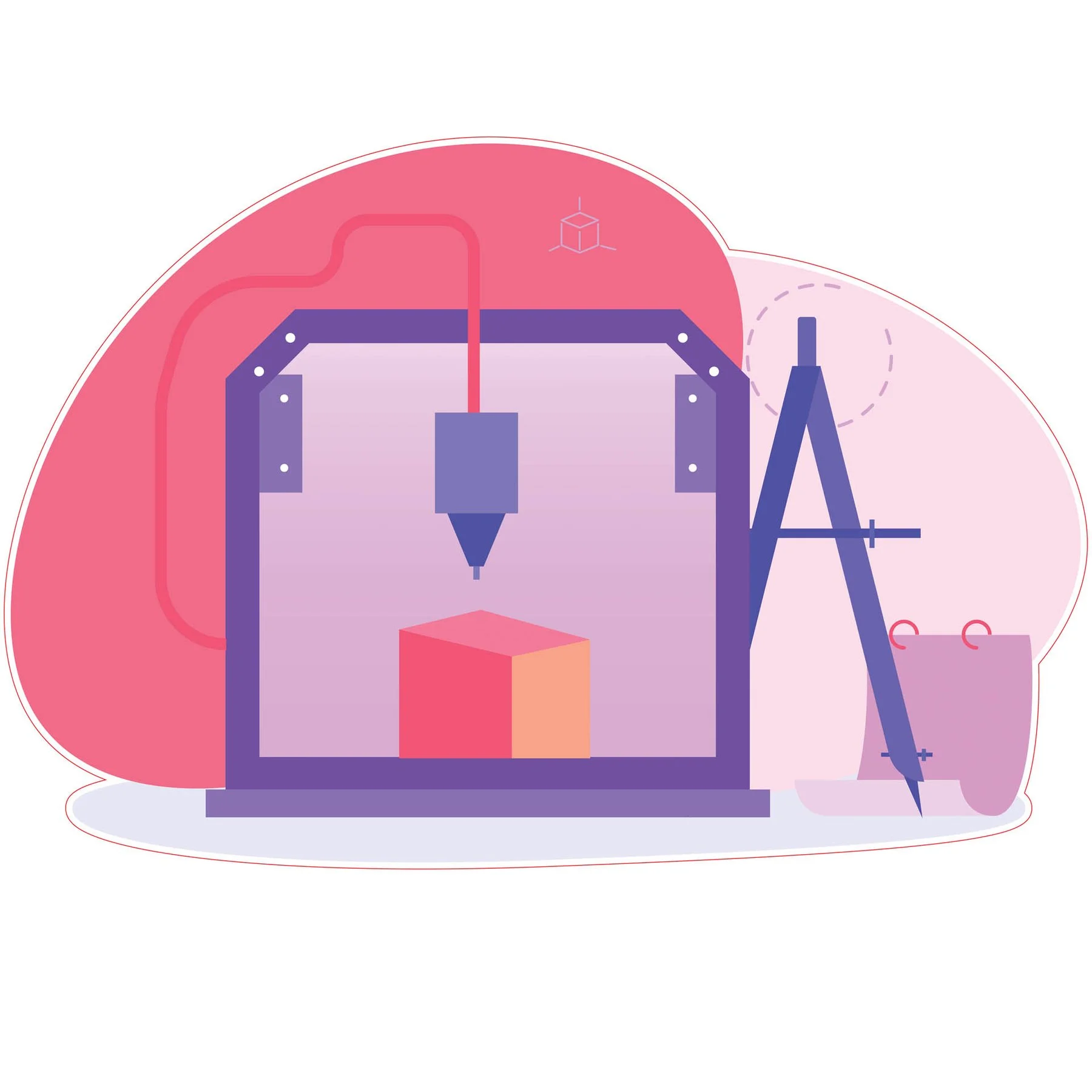 STEM Sticker, Design and 3D prototyping, set A10, 50 cm, sticker 8