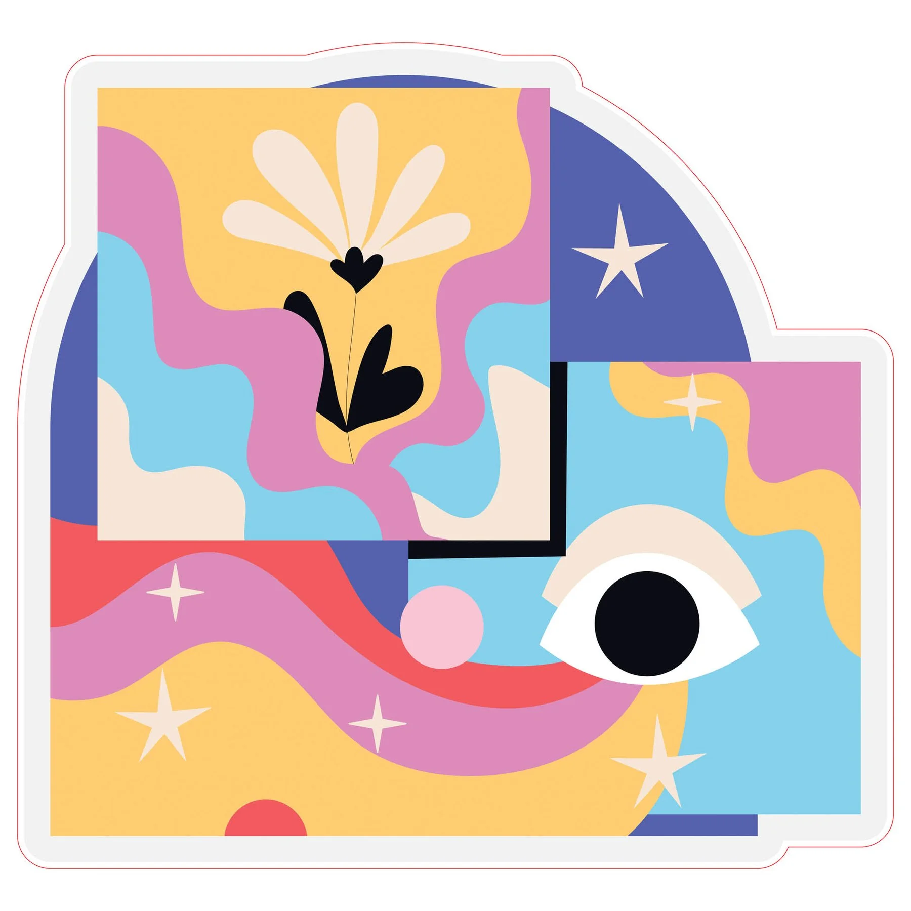 STEM Sticker, Digital Arts Hall, Set B8, 50 cm, Sticker 3
