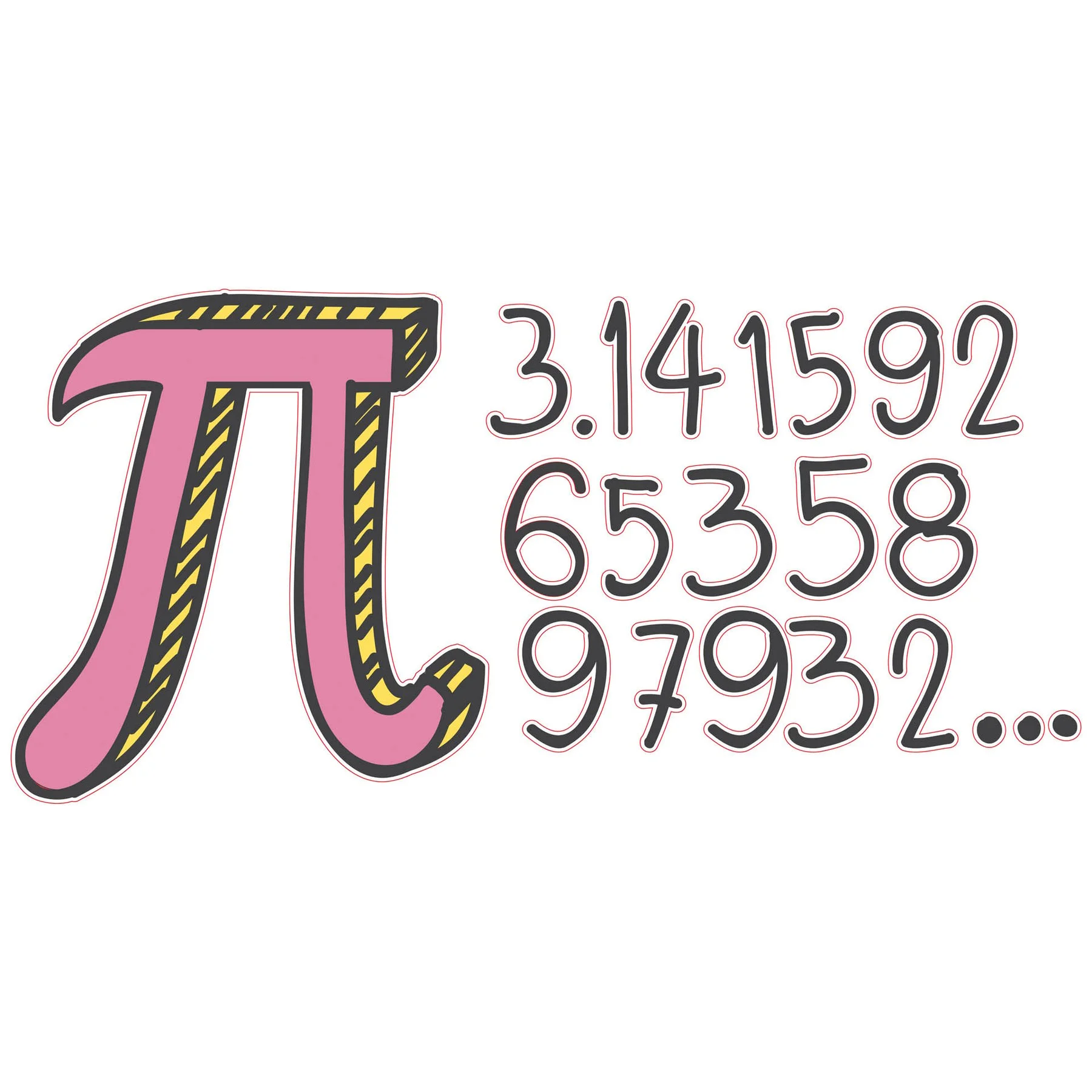 STEM Sticker, Mathematics and informatics - Mathematics, set D1, 50 cm, sticker 2