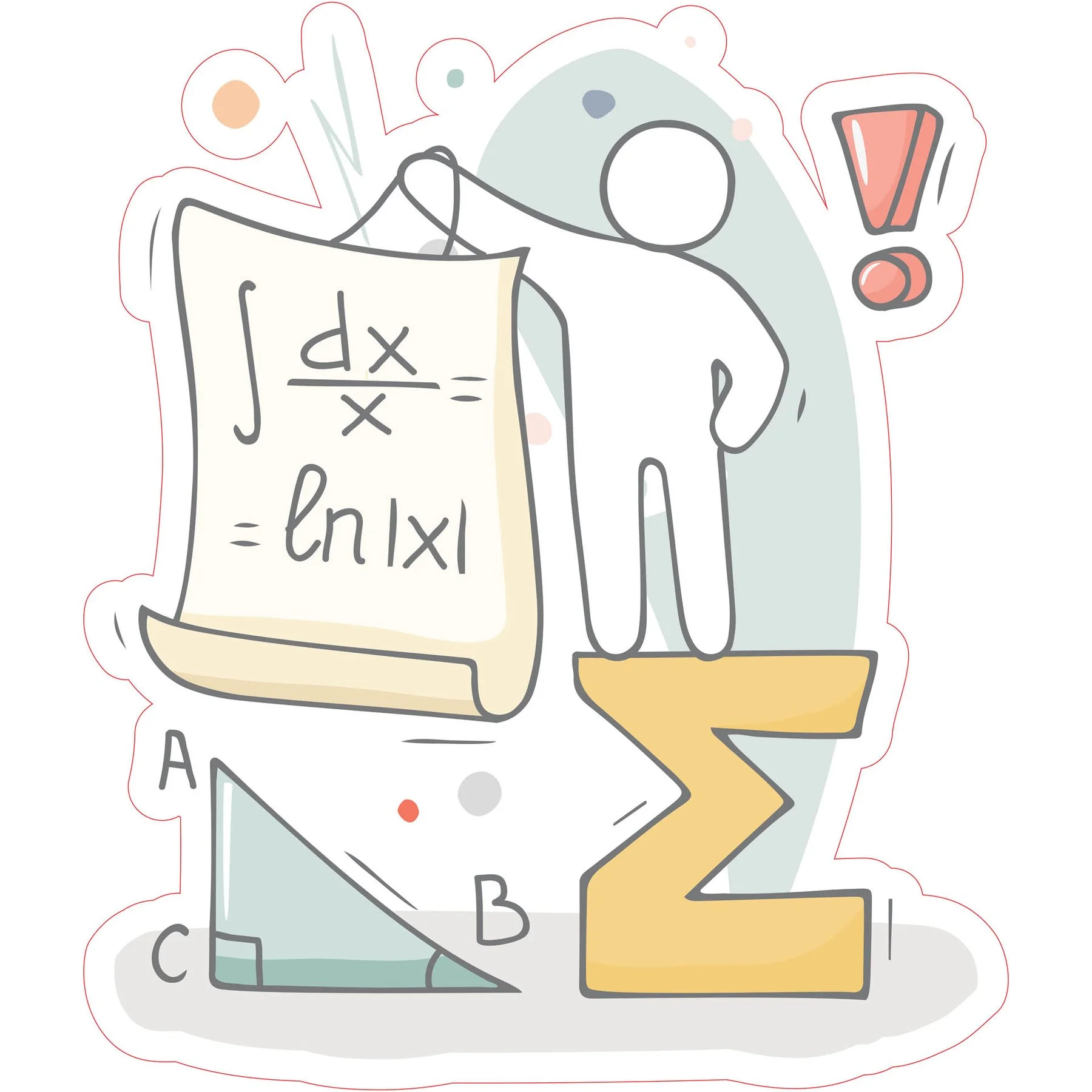 STEM Sticker, Mathematics and Informatics - Mathematics, set D5, 50 cm, sticker 2