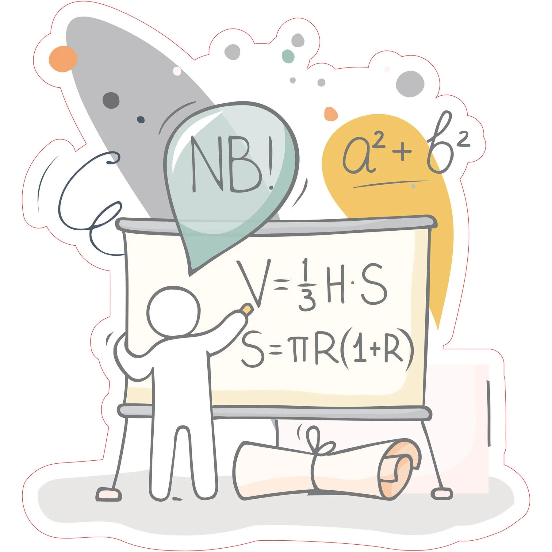 STEM Sticker, Mathematics and Informatics - Mathematics, Set D5, 50 cm, Sticker 6
