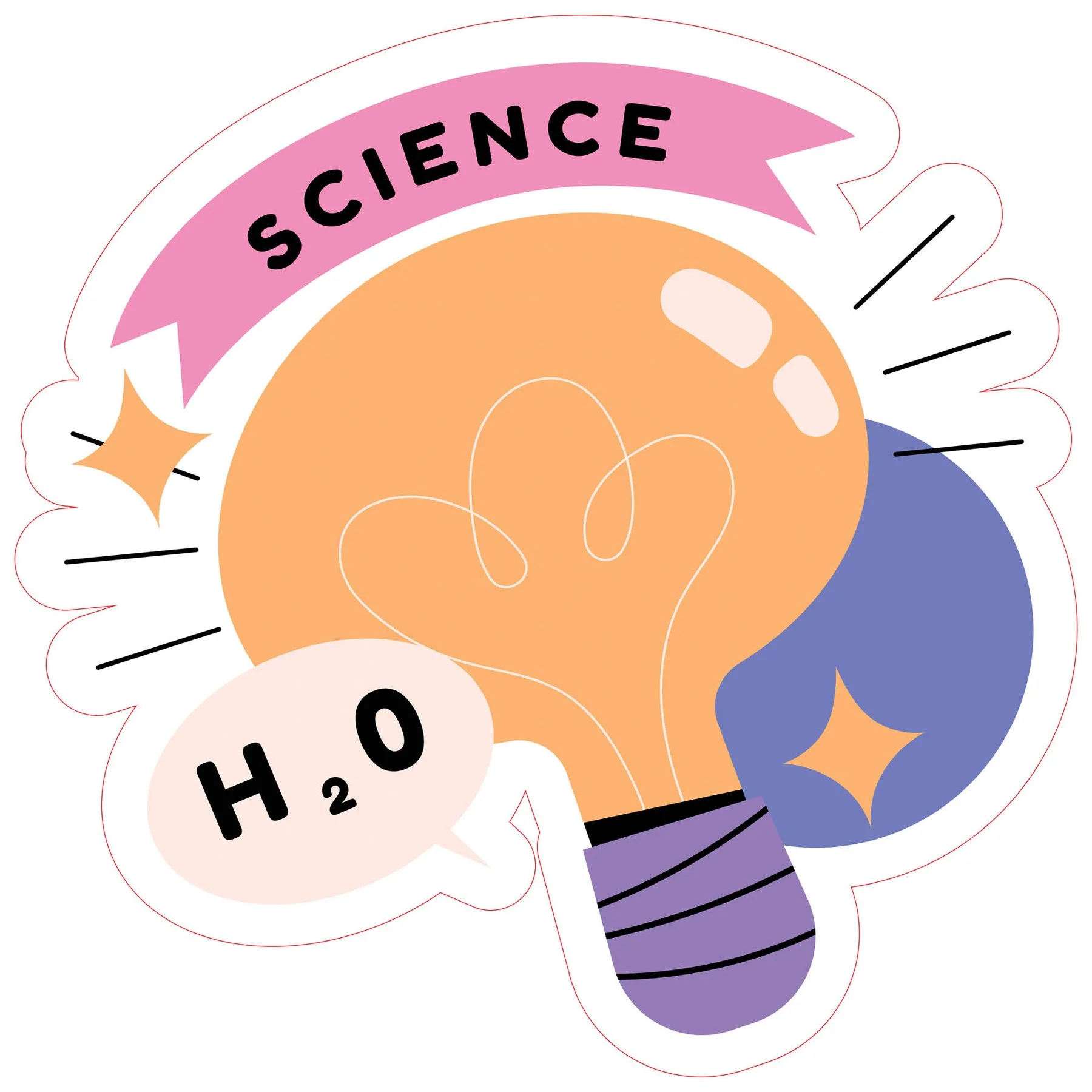 STEM Sticker, Natural Sciences - Physics, set G5, 50 cm, sticker 2