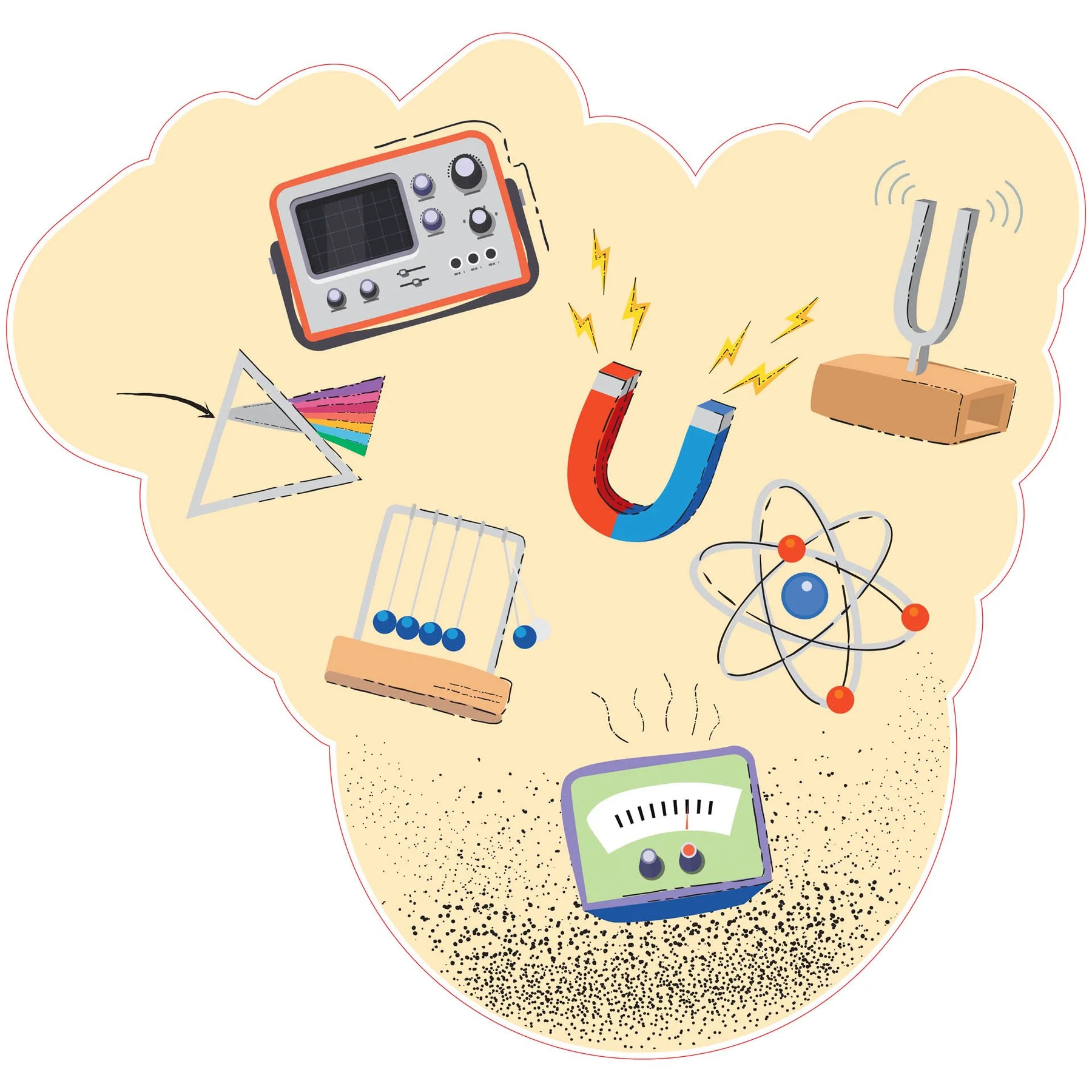 STEM Sticker, Natural Sciences – Physics, set G8, 50 cm, sticker 1