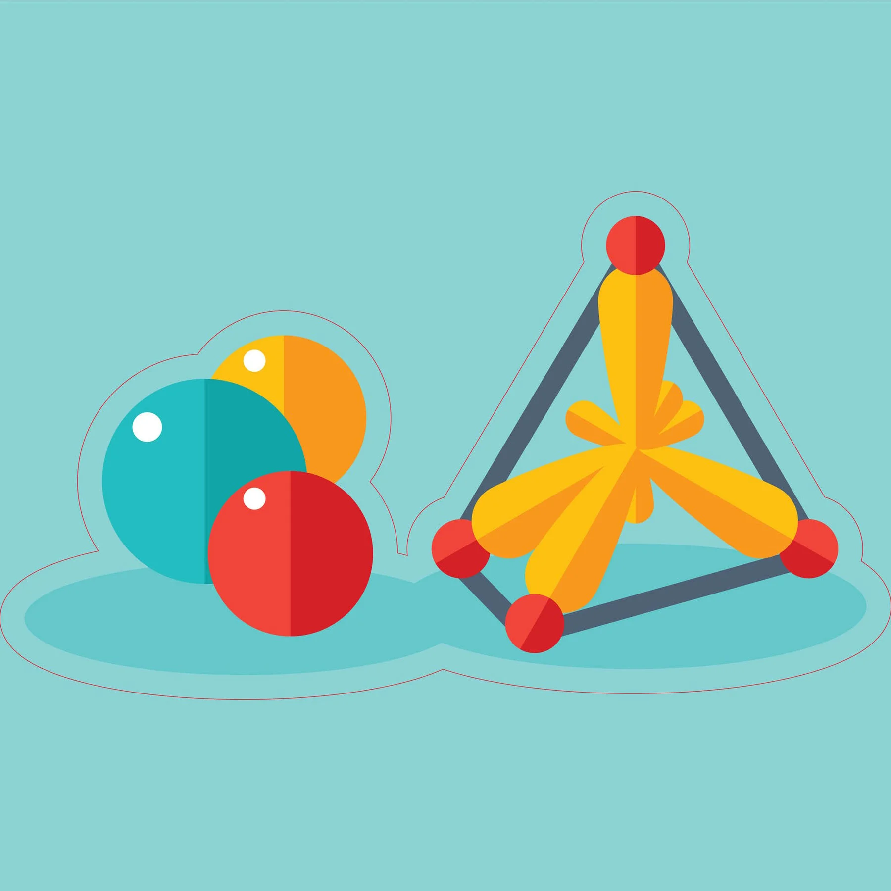 STEM Sticker, Natural sciences - Chemistry, set H4, 50 cm, sticker 6