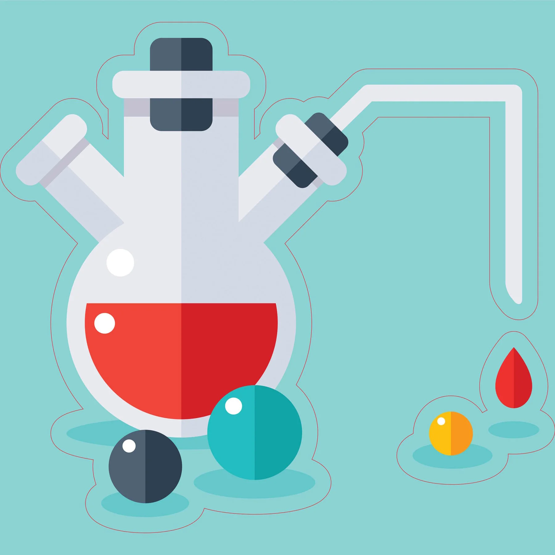 STEM Sticker, Natural Sciences - Chemistry, set H4, 50 cm, sticker 8