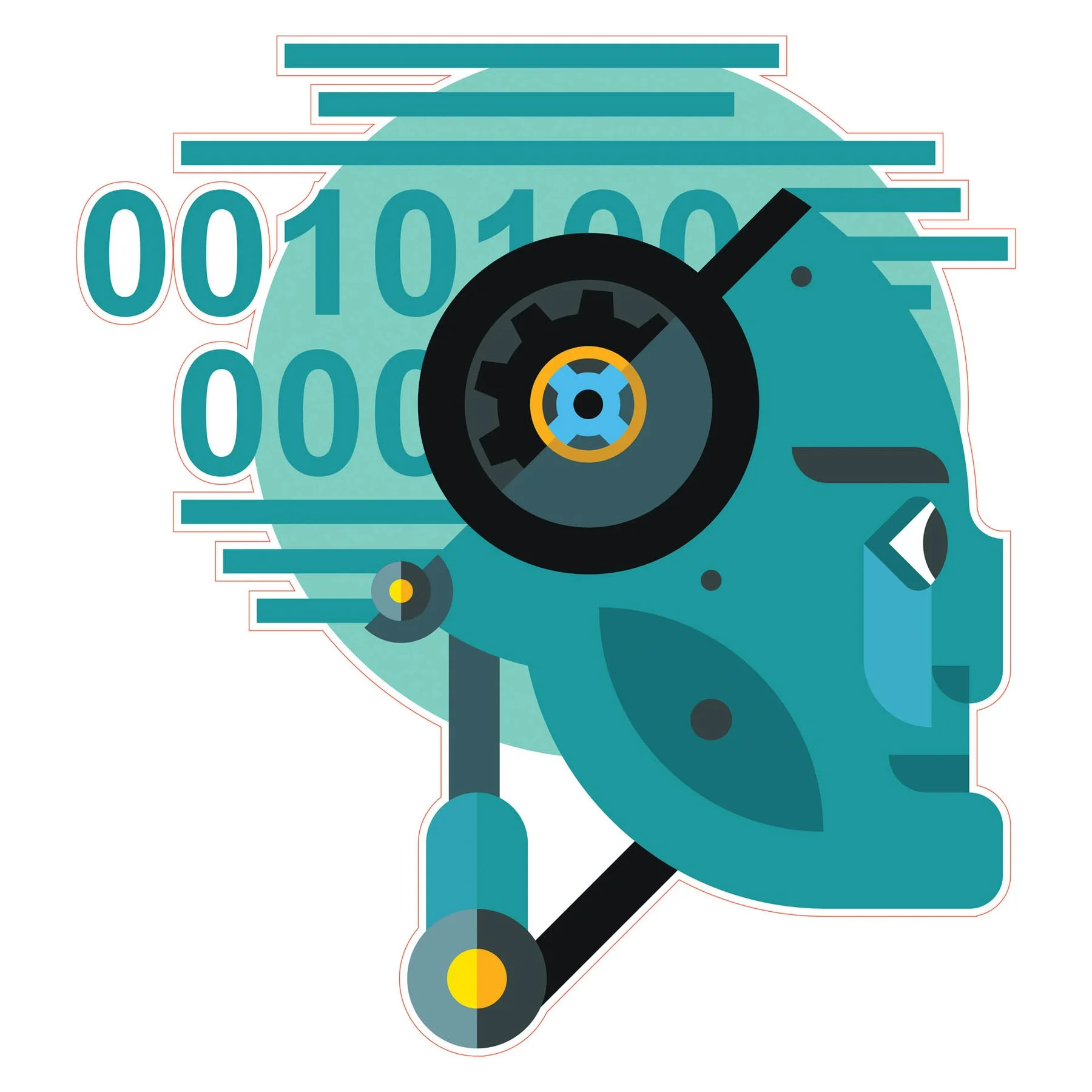 STEM Sticker, Robotics and cyber-physical systems, set I7, 50 cm, sticker 6