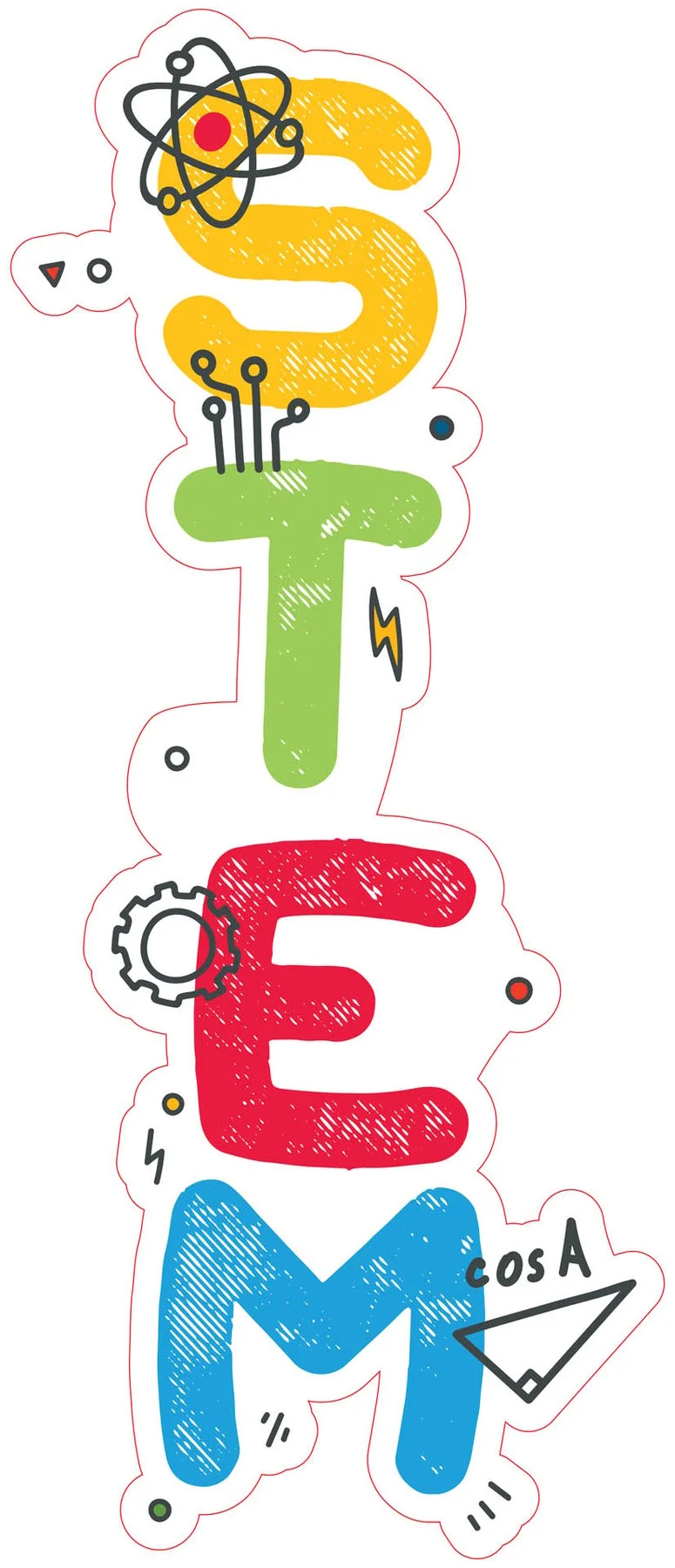 STEM Sticker, Entrance STEM Zone, set J1, 50 cm, sticker 2