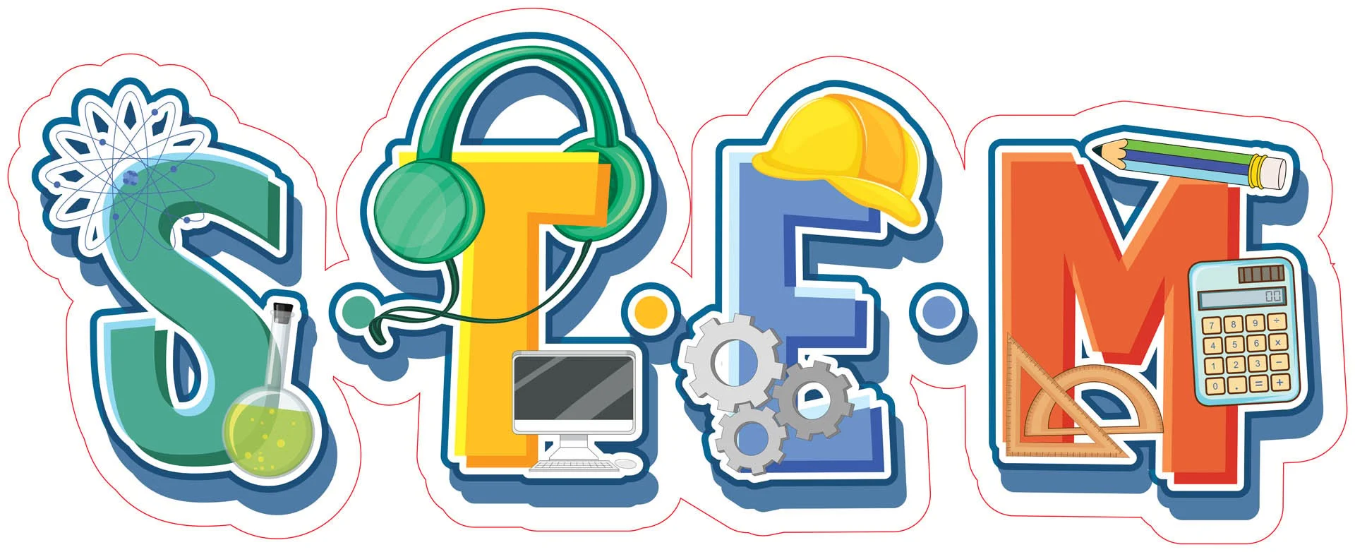 STEM Sticker, Entrance STEM zone, set J1, 50 cm, sticker 3