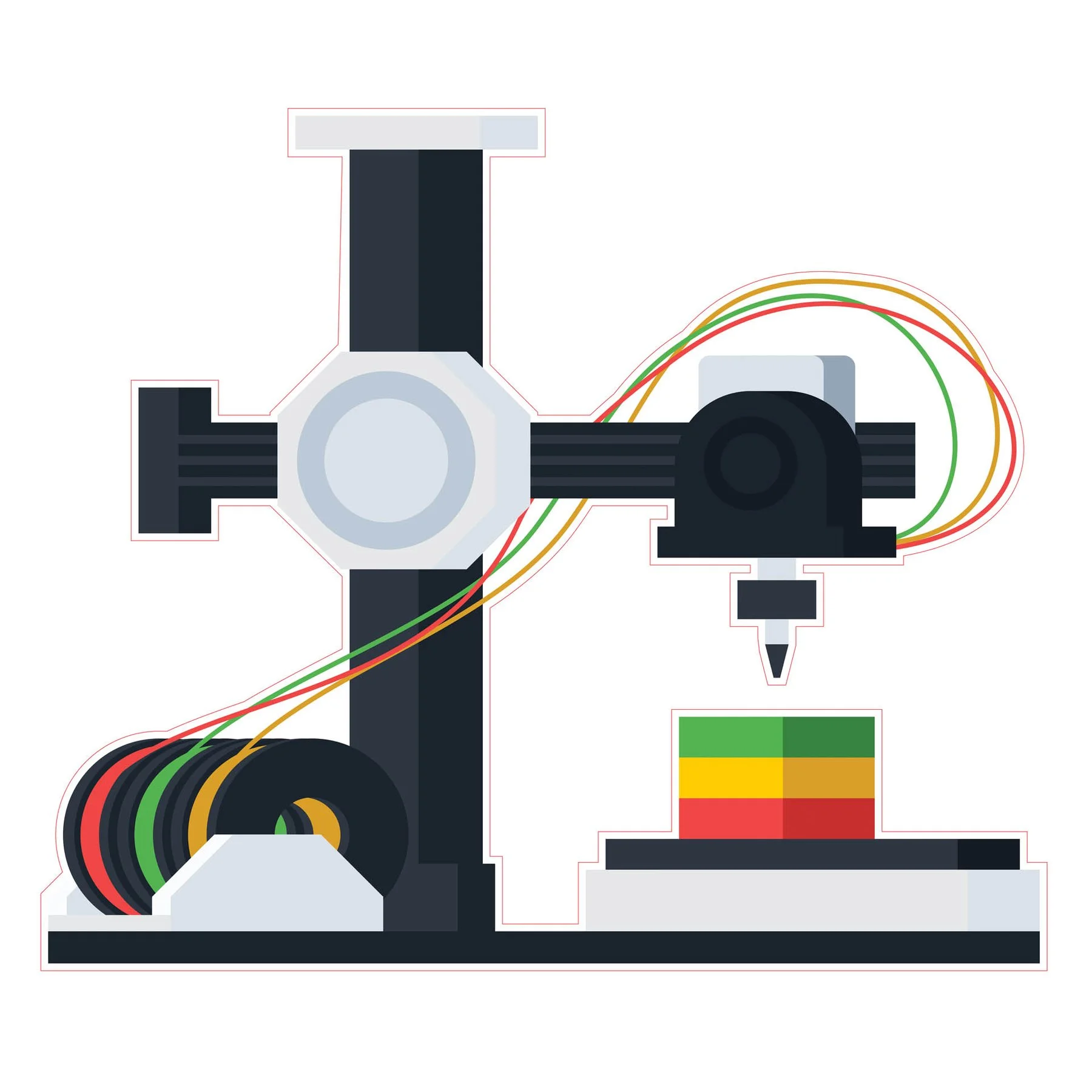 STEM Sticker, Design and 3D Prototyping, set A5, 80 cm, sticker 5