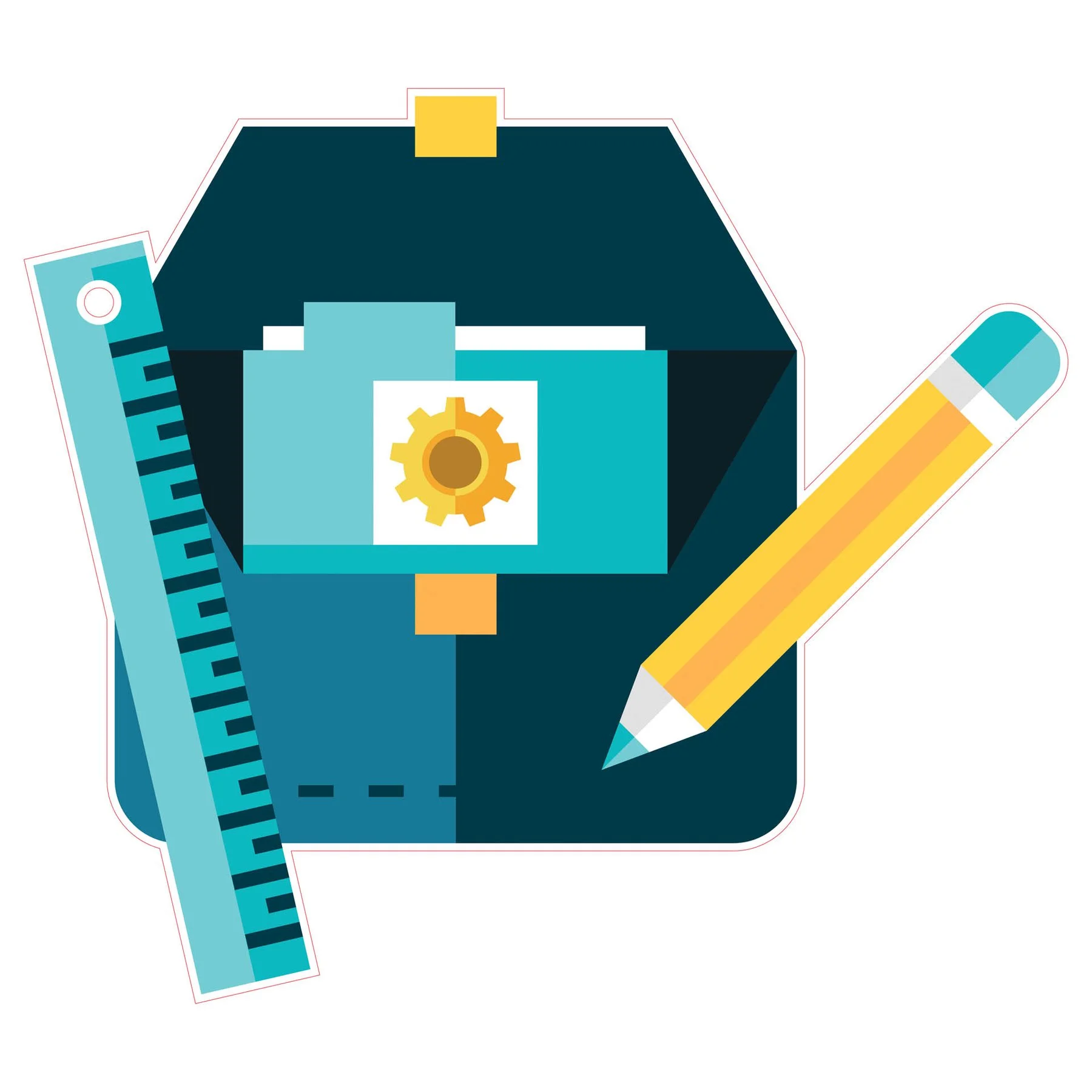 STEM Sticker, Design and 3D Prototyping, Set A6, 80 cm, Sticker 10
