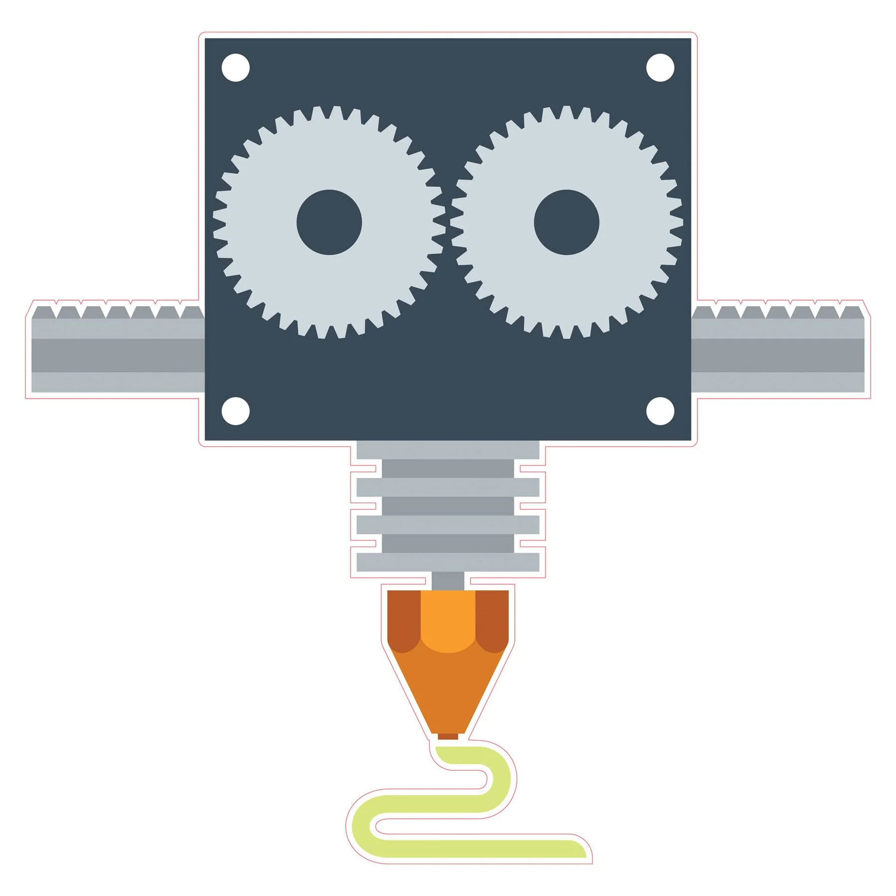 STEM Sticker, Design and 3D Prototyping, set A7, 80 cm, sticker 4