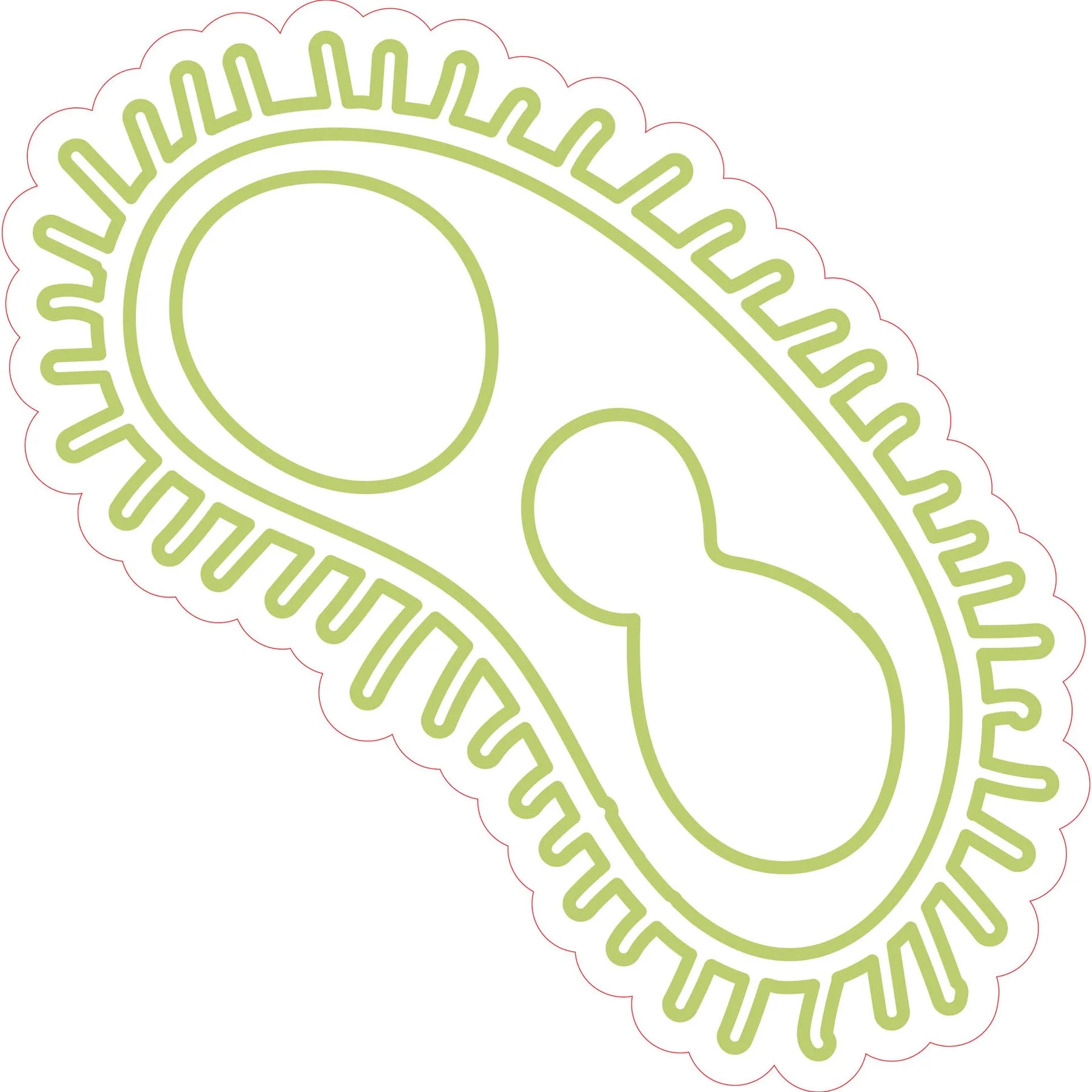 STEM Sticker, Natural Sciences - Biology, Set F5, 80 cm, Sticker 6