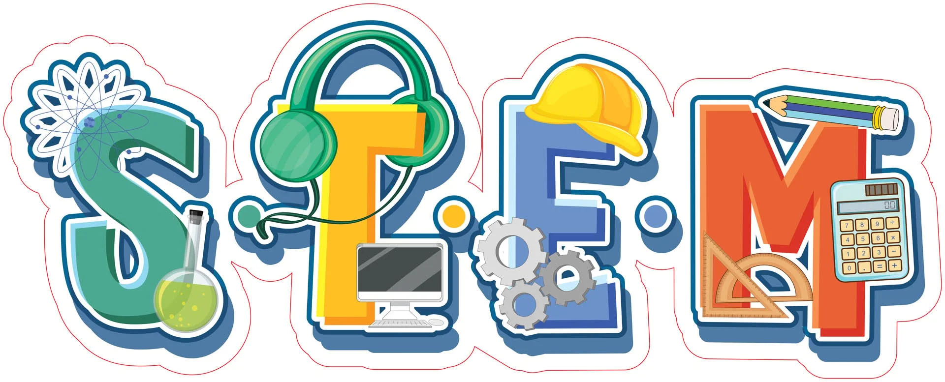 STEM Sticker, STEM Zone Entrance, set J1, 80 cm, sticker 3