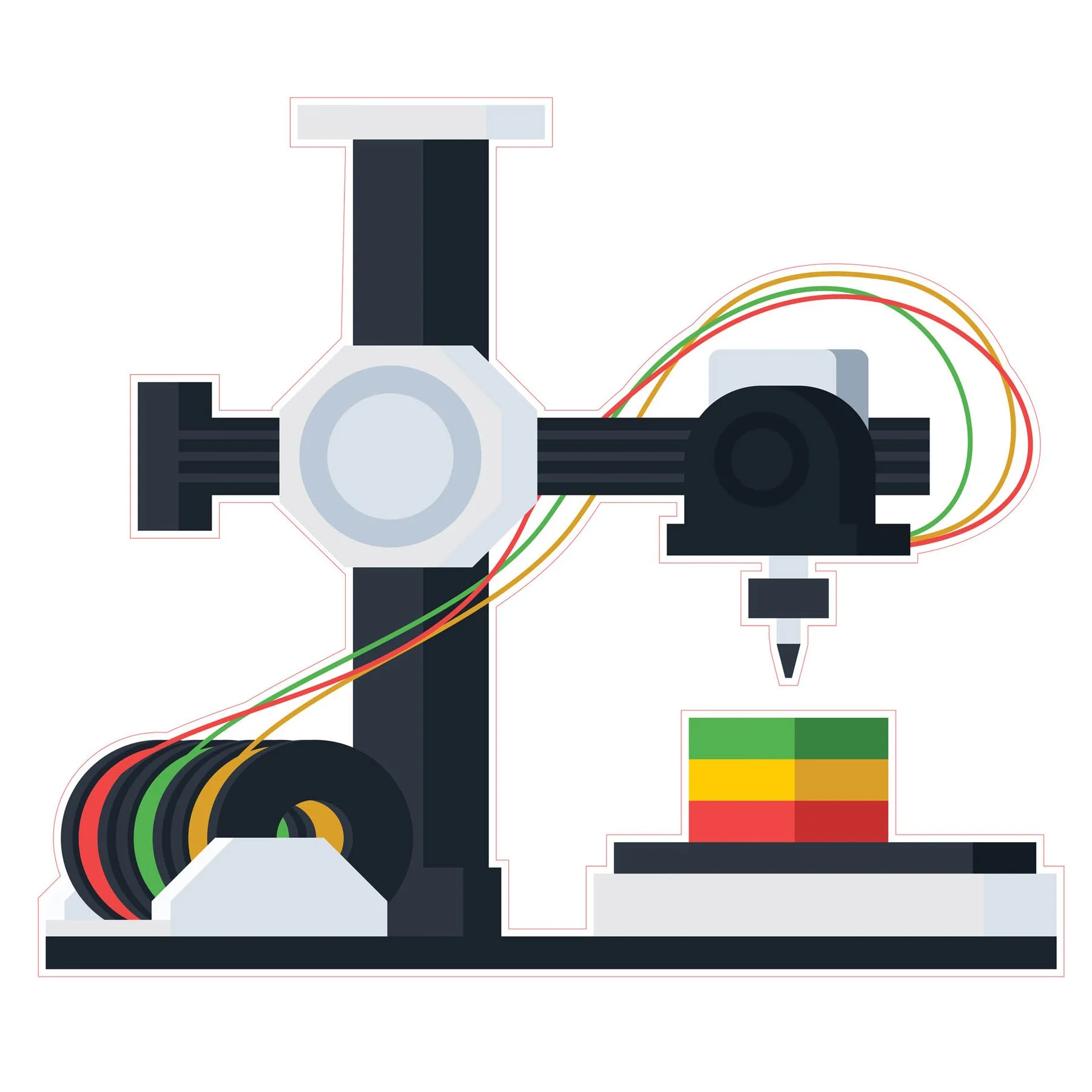 STEM Sticker, Design & 3D Prototyping, set A5, 100 cm, sticker 5