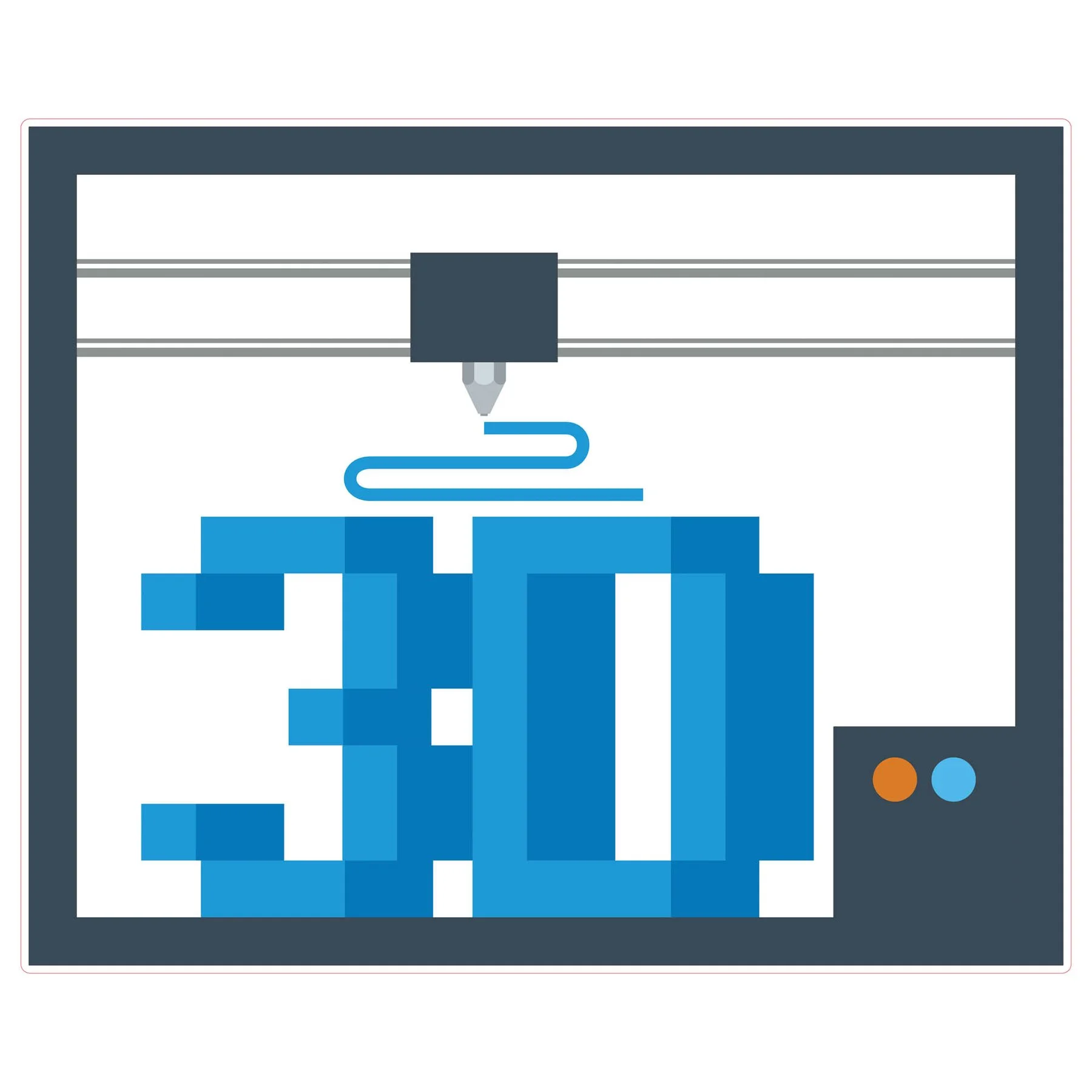 STEM Sticker, Design and 3D prototyping, set A7, 100 cm, sticker 8