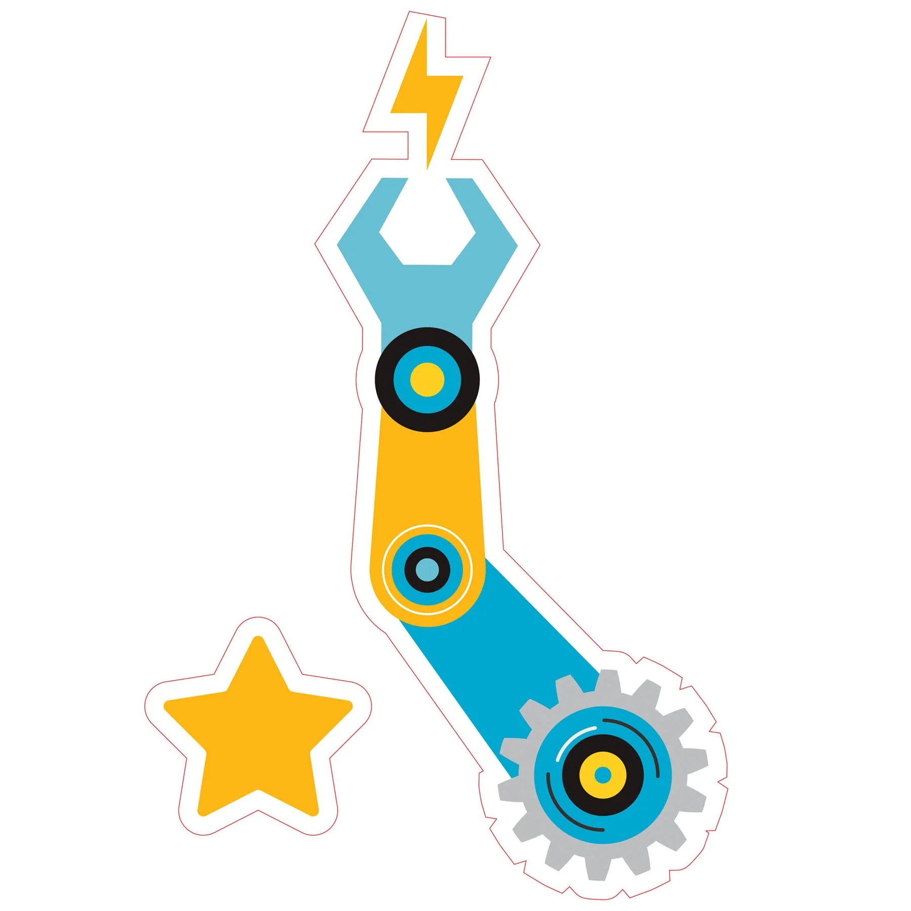 STEM Sticker, Digital Arts Room, set B7, 100 cm, sticker 4
