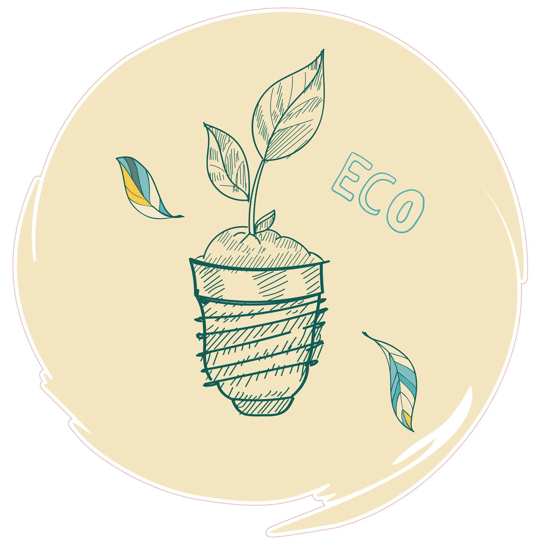 STEM Sticker, Green technologies and sustainable development, set C8, 100 cm, sticker 8