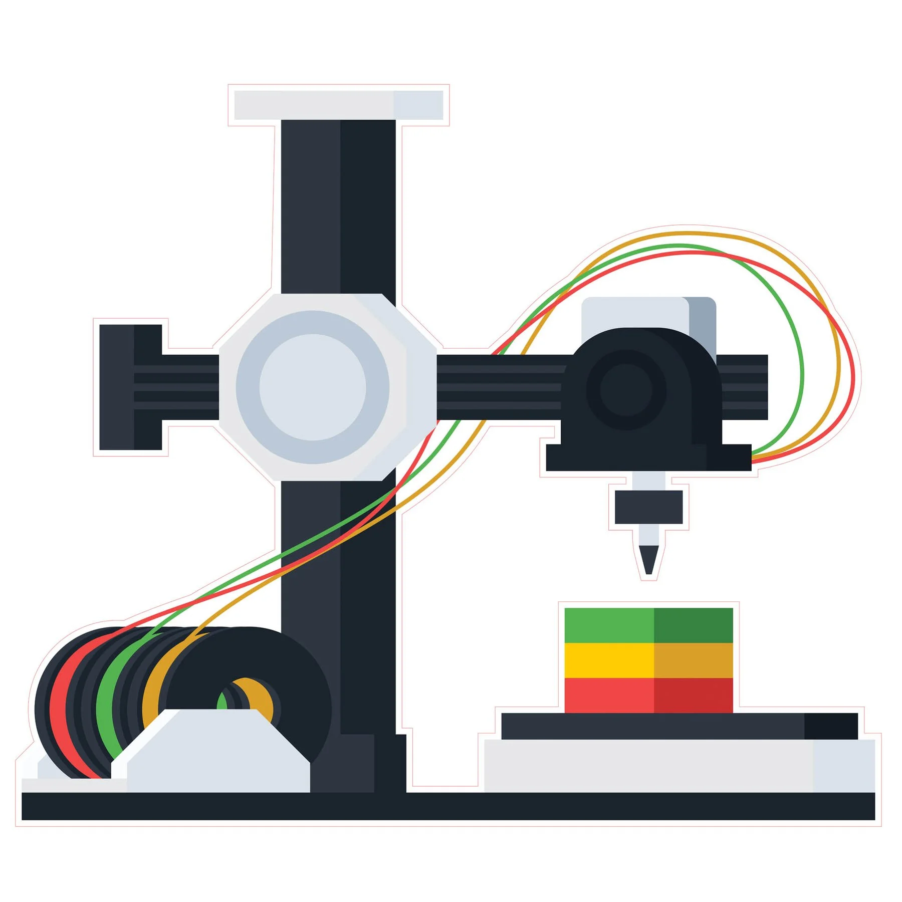 STEM Sticker, Design and 3D prototyping, set A5, 150 cm, sticker 5