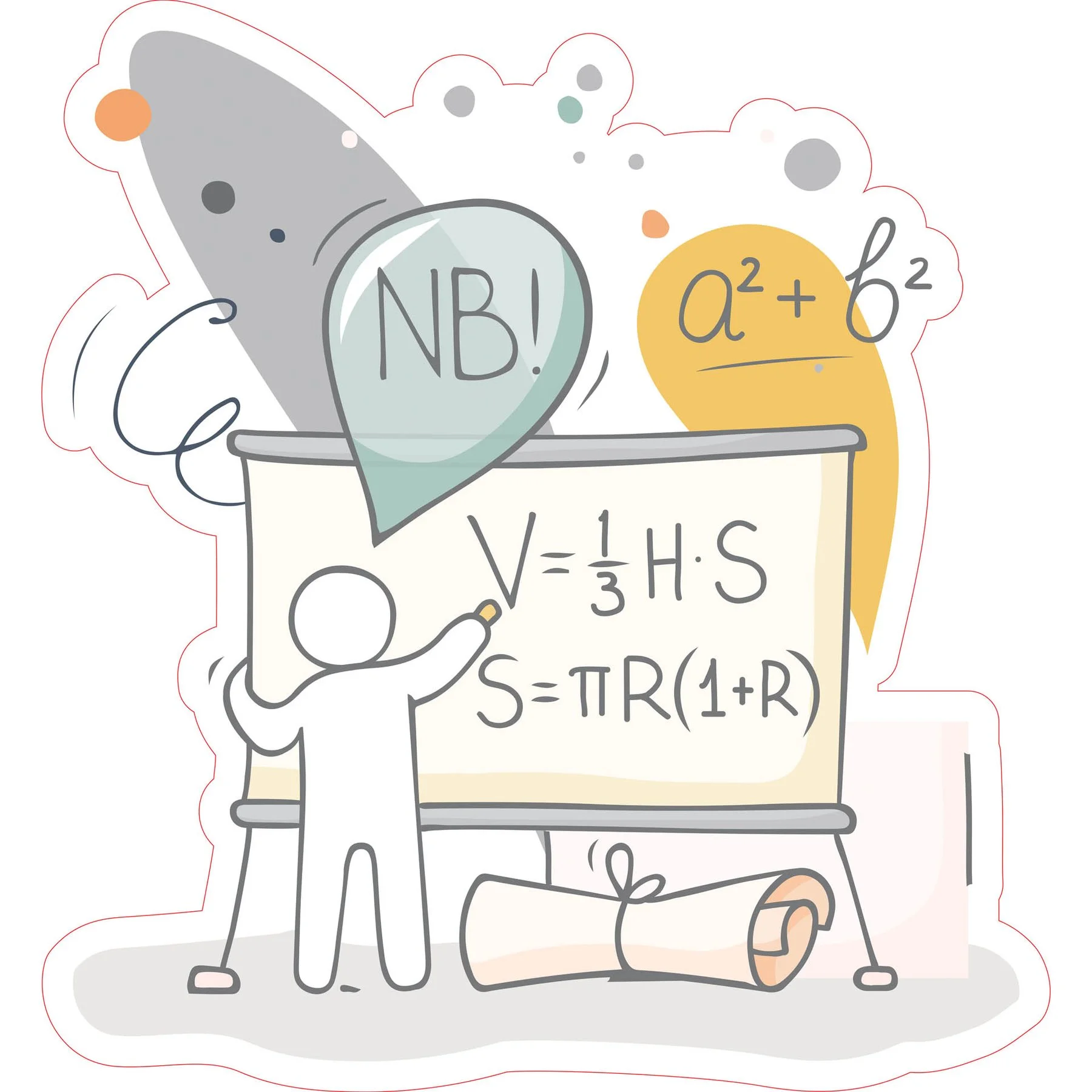 STEM Sticker, Mathematics and informatics - Mathematics, set D5, 150 cm, sticker 6