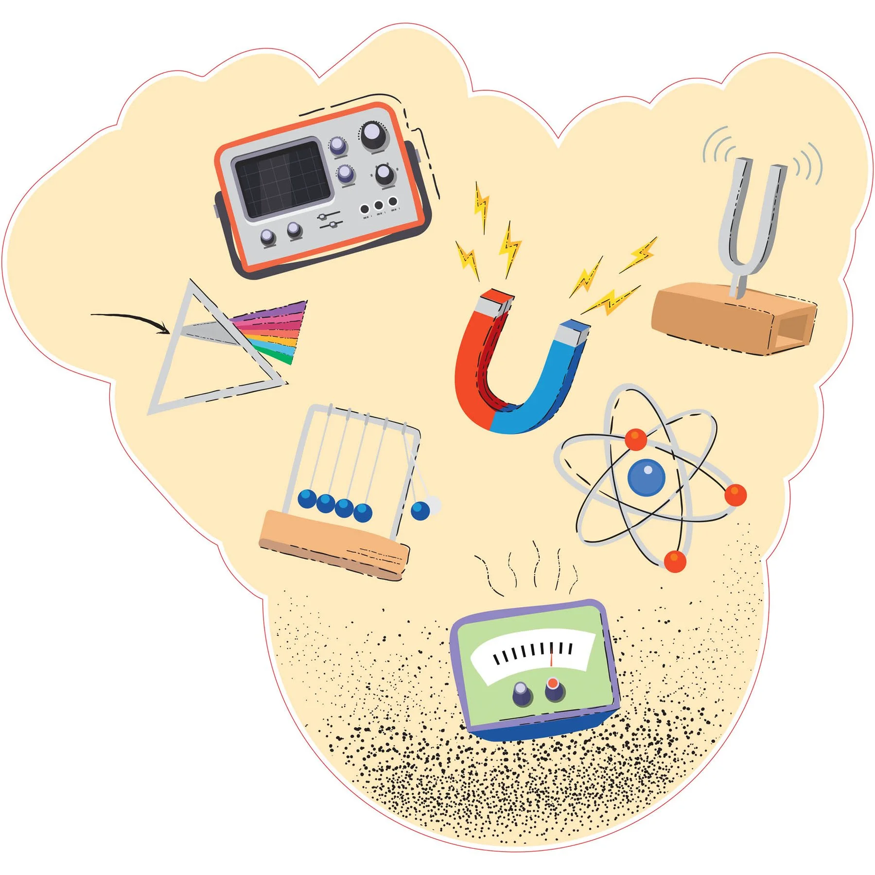 STEM Sticker, Natural Sciences - Physics, set G8, 150 cm, sticker 1