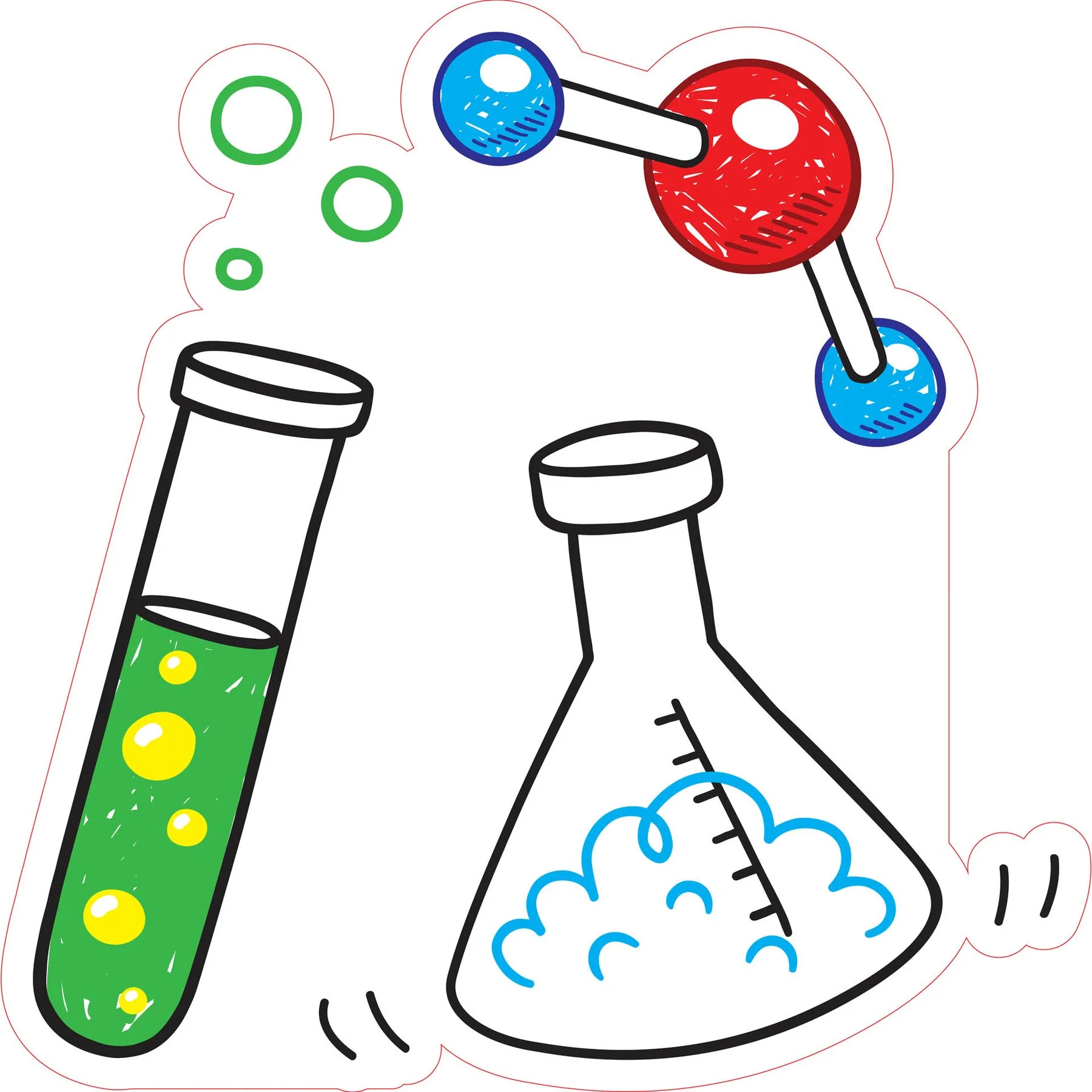 STEM Sticker, Natural Sciences - Chemistry, set H5, 150 cm, sticker 4