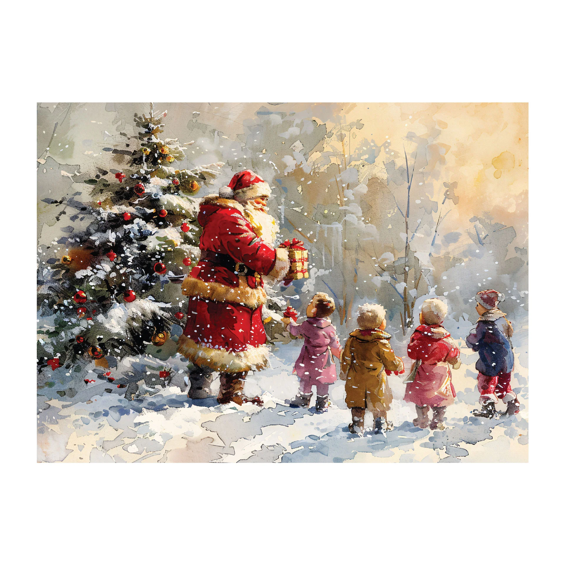 CARD DESIGN CHRISTMAS 2 11/15CM WITH ENVELOPE 4+0