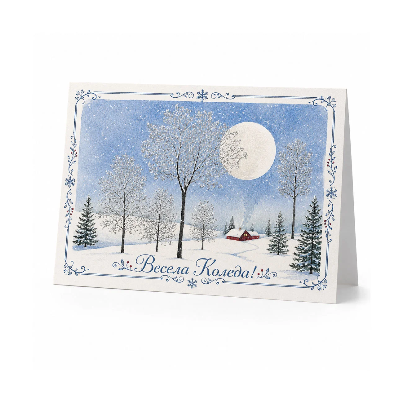 DESIGN CARD CHRISTMAS 3 WITH VARNISH 11/15CM WITH ENVELOPE 4+0