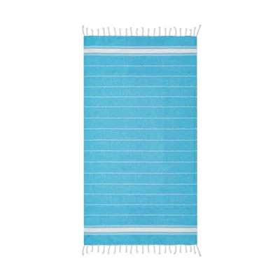 More Than Gifts Beach towel Malibu, cotton, 170 x 90 cm, light blue